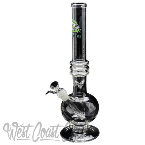 LIT Glass 14" Tall Glass-On-Glass Bubble Banger Tube