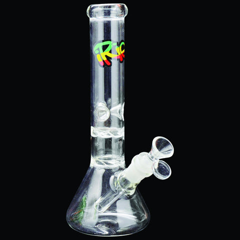 iRie 10" Tall Clear Montego Beaker Tube W/2 Turbine Percs