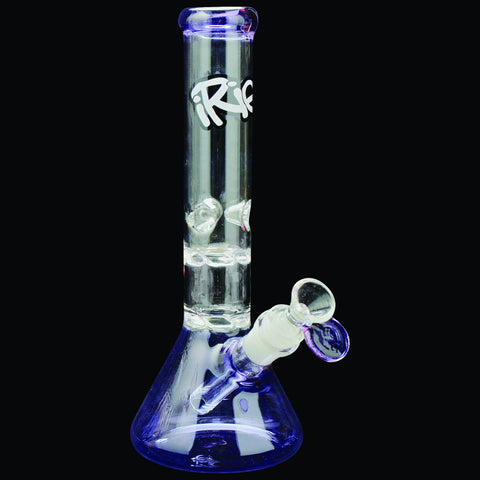iRie 10" Tall Purple Montego Beaker Tube W/2 Turbine Percs
