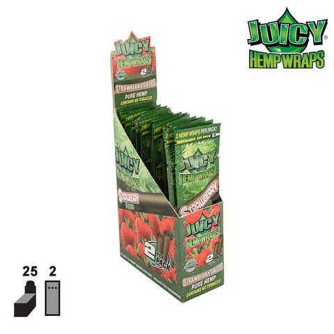 Juicy Jay's Hemp Wraps 2 x Strawberry