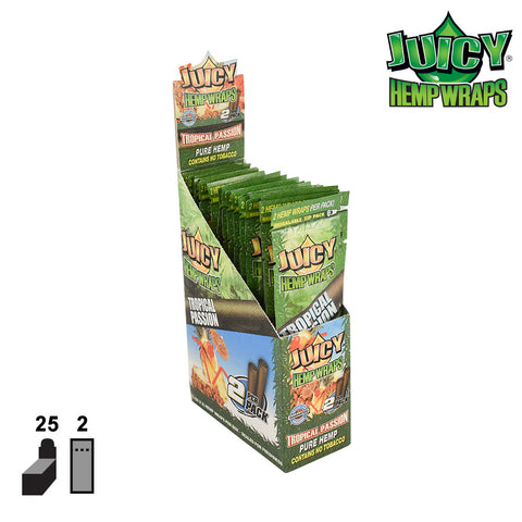Juicy Jay's Hemp Wraps 2 x Tropical Passion